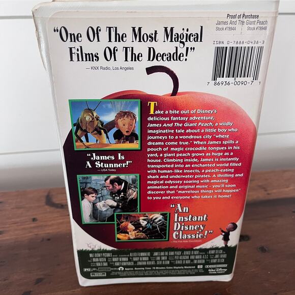 James and the Giant Peach VHS - Picture 2 of 4